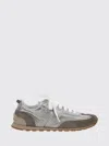 Brunello Cucinelli Monili Pull-tab Crinkle-effect Leather Low-top Sneakers In Multi