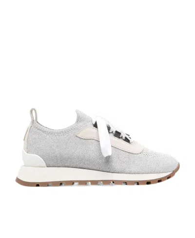 BRUNELLO CUCINELLI BRUNELLO CUCINELLI KNITTED LACE-UP SNEAKERS