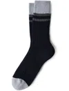 Brunello Cucinelli Cotton Striped Socks In Blue
