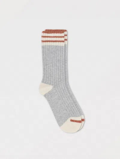 BRUNELLO CUCINELLI SOCKS BRUNELLO CUCINELLI MEN COLOR GREY,G83813020