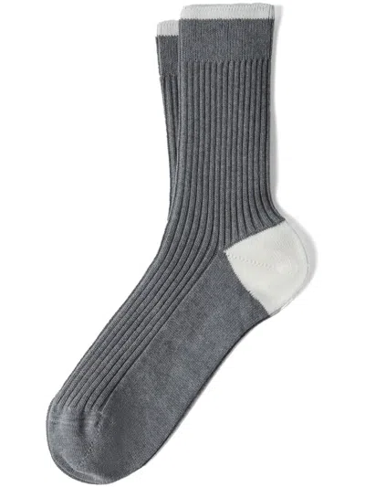 Brunello Cucinelli Cotton Socks In Grey