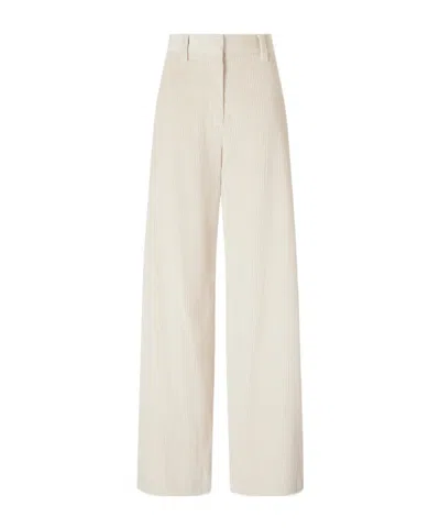 Brunello Cucinelli Cotton Wide-leg Pants In Neutral