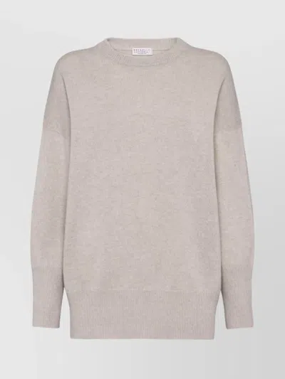 Brunello Cucinelli Soft Cashmere Crewneck Sweater With Relaxed Fit