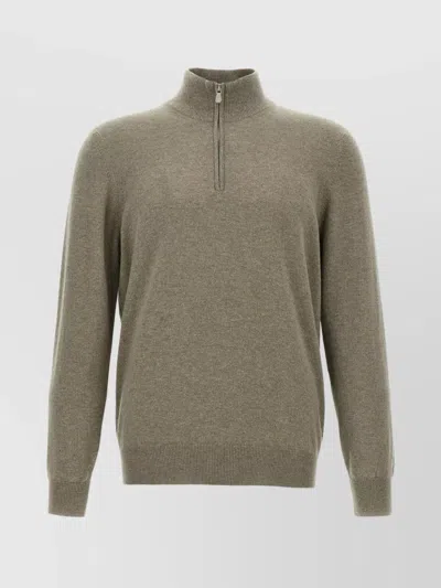 Brunello Cucinelli Cashmere Turtleneck Jumper In Green