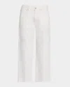 Brunello Cucinelli Soft Curved Wide-leg Denim Jeans In White