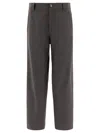 Brunello Cucinelli Grey Wool Pants In Gray