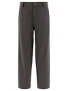 Brunello Cucinelli Grey Wool Pants In Grey