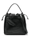 Brunello Cucinelli Soft Leather Mellow Bucket Bag In Black