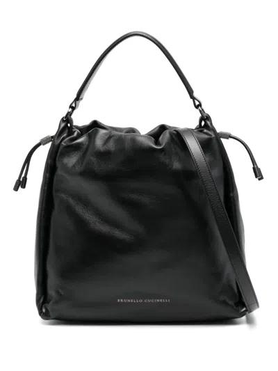 BRUNELLO CUCINELLI BRUNELLO CUCINELLI SOFT LEATHER BUCKET BAG
