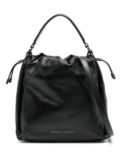 BRUNELLO CUCINELLI BRUNELLO CUCINELLI SOFT LEATHER BUCKET BAG