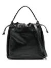 Brunello Cucinelli Soft Leather Mellow Bucket Bag In Black