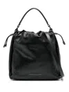 Brunello Cucinelli Soft Leather Mellow Bucket Bag In Black
