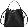 Brunello Cucinelli Soft Leather Bucket Bag With Monili In Black