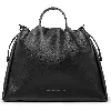 Brunello Cucinelli Large Soft Leather Mellow Shopper Bag In Black