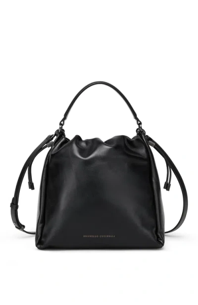 BRUNELLO CUCINELLI BRUNELLO CUCINELLI SOFT LEATHER MELLOW BUCKET BAG