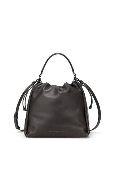 Brunello Cucinelli Soft Leather Mellow Bucket Bag In Brown