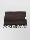 Brunello Cucinelli Soft Textured Scarf Fringe Detailing In Brown