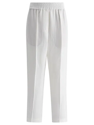 BRUNELLO CUCINELLI BRUNELLO CUCINELLI SOFT VISCOSE-LINEN BLEND TROUSERS