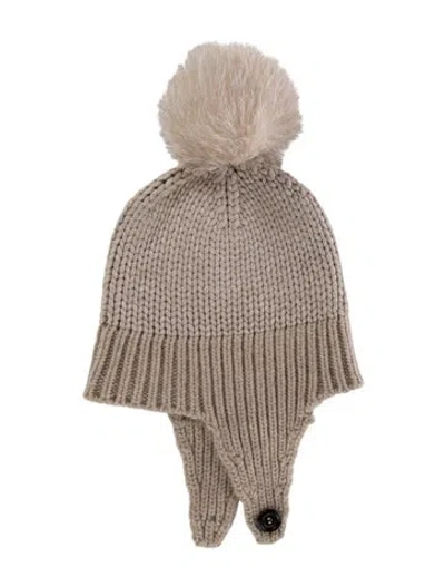 Pre-owned Brunello Cucinelli Solid Beanie In Neutral