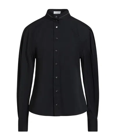 Brunello Cucinelli Solid Color Blouse In Black
