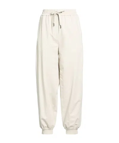 Brunello Cucinelli Solid Color Casual Sports Pants In Neutral