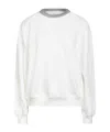Brunello Cucinelli Solid Color Crew Neck Sweatshirt In White
