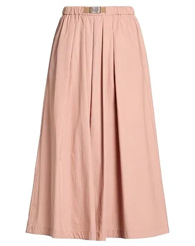 Brunello Cucinelli Solid Color Flared Skirt In Pink