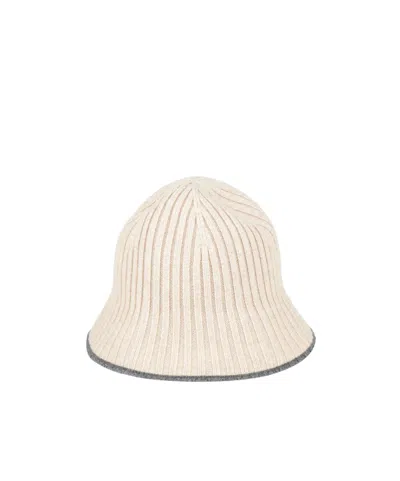 Brunello Cucinelli Solid Color Hats In White