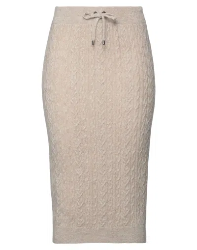 Brunello Cucinelli Solid Color Knit Skirt In Neutral