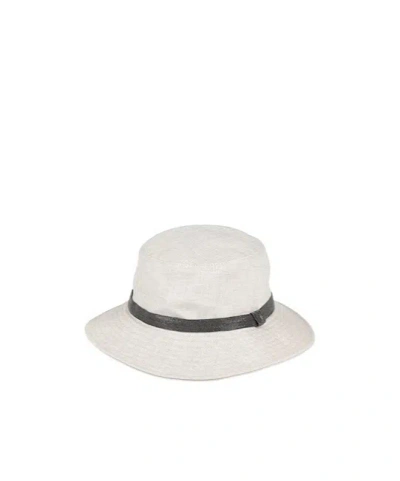 Brunello Cucinelli Solid Color Medium Brim Bucket Hat In White