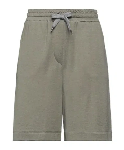 Brunello Cucinelli Solid Color Shorts In Gray