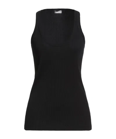 Brunello Cucinelli Solid Color Sleeveless Crew Neck Vest In Black