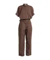 Brunello Cucinelli Solid Colour Jumpsuits In Brown