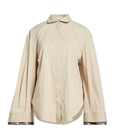Brunello Cucinelli Solid Colour Shirts Blouses In Brown