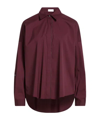 Brunello Cucinelli Solid Colour Shirts  Blouses In Red
