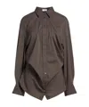 Brunello Cucinelli Solid Colour Shirts In Brown