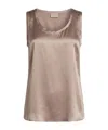 Brunello Cucinelli Solid Colour Tops In Neutral