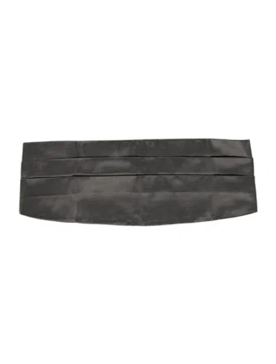 Pre-owned Brunello Cucinelli Solid Silk Cummerbund W/ Tags In Gray