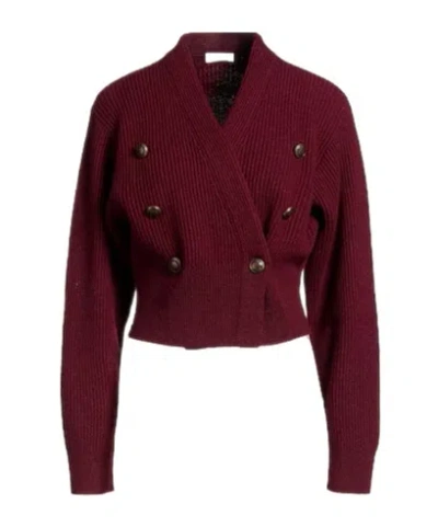 Brunello Cucinelli Woman Cardigan Garnet Size M Cashmere In Burgundy