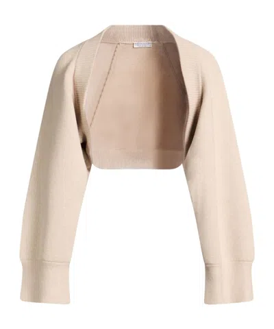 Brunello Cucinelli Solidcolor Cashmere Knit Sweater In Neutral