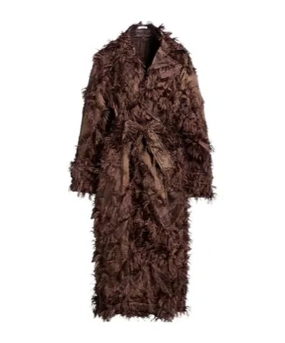 Brunello Cucinelli Solidcolor Long Trench Coat In Brown