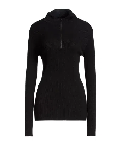 Brunello Cucinelli Solidcolor Ribbed Knit Hoodie In Black