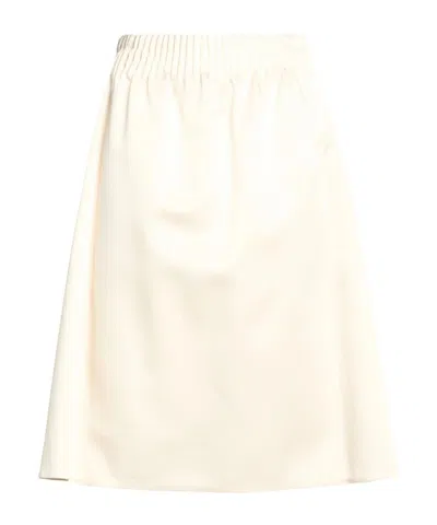 Brunello Cucinelli Solidcolor Satin Skirt In Neutral