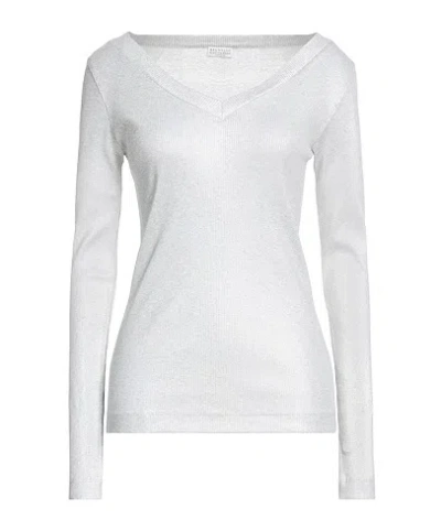 Brunello Cucinelli Solidcolor Tshirt In Gray