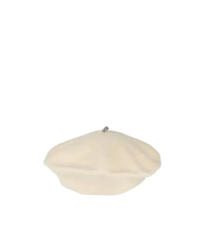 Brunello Cucinelli Solidcolor Wool Beret In Neutral