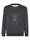 Brunello Cucinelli Solomei Athletic-club Print Sweatshirt In Gray