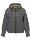 Brunello Cucinelli Hooded Down Jacket With Solomeo Inserts