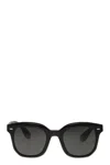 BRUNELLO CUCINELLI SOPHISTICATED VINTAGE-INSPIRED BLACK SUNGLASSES WITH HAND-INLAID LOGOS AND UV PROTECTION