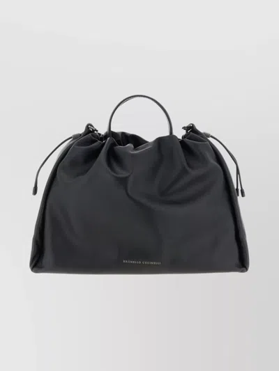 Brunello Cucinelli Spacious Tote Bag Adjustable Strap In Black