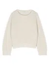 Brunello Cucinelli Sparkling & Dazzling Sweater In Nude